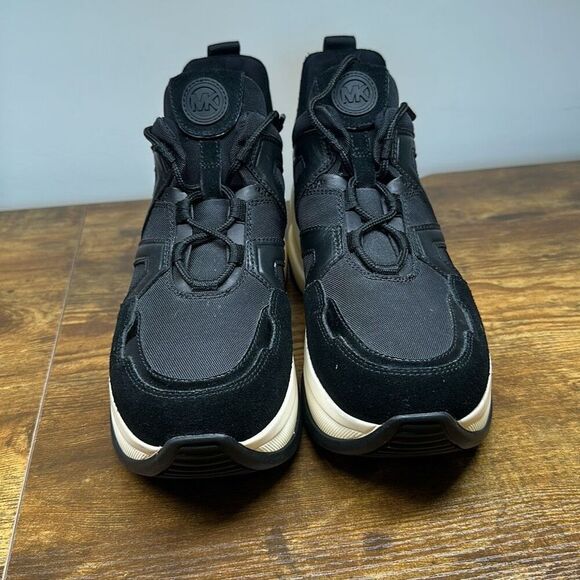 Michael Kors Olympia Extreme Trainers Black Sneakers Womens size 9.5 - Picture 2 of 10